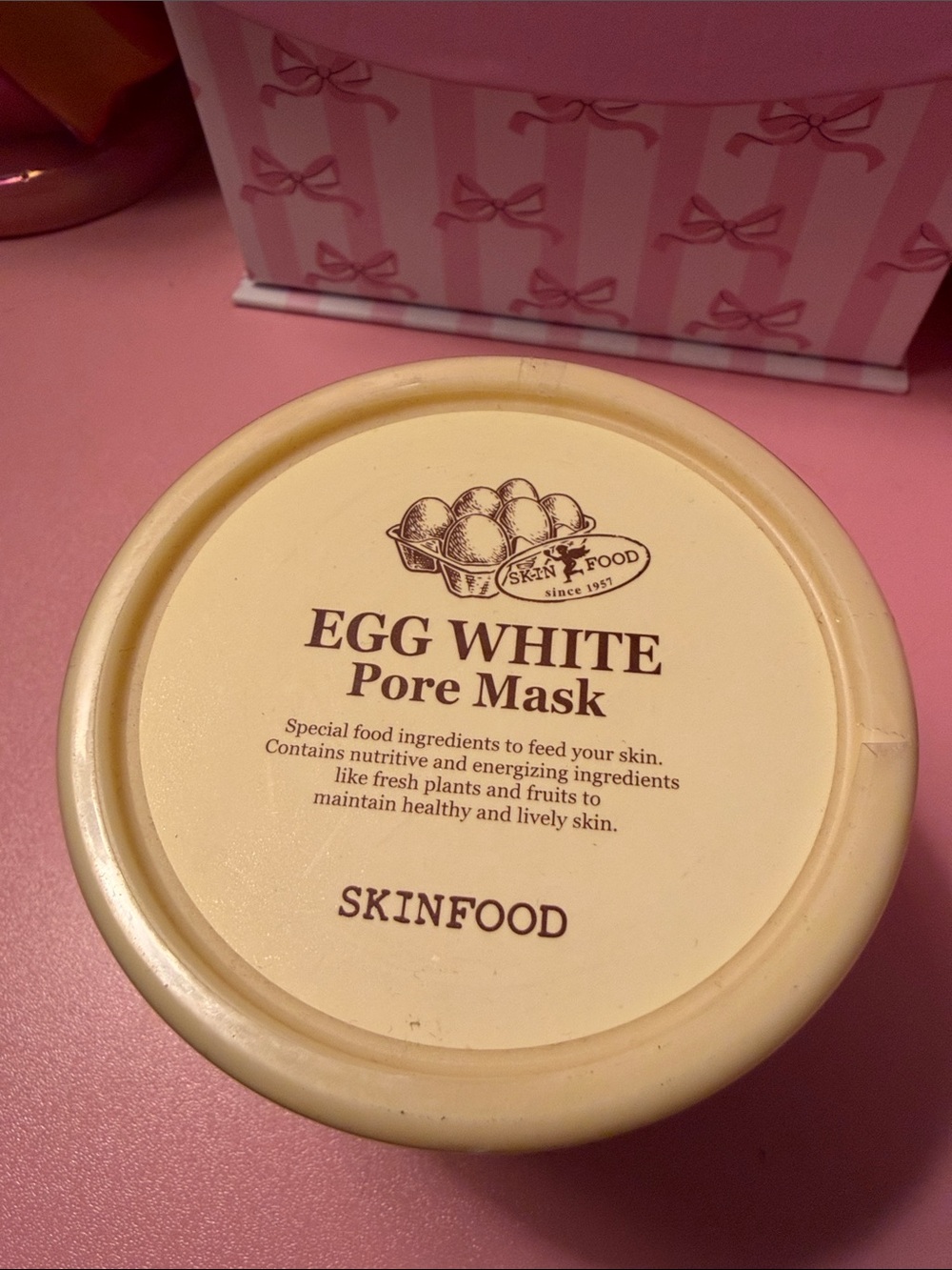 SKINFOOD Egg White Pore Mask — Pale Yellow Jar